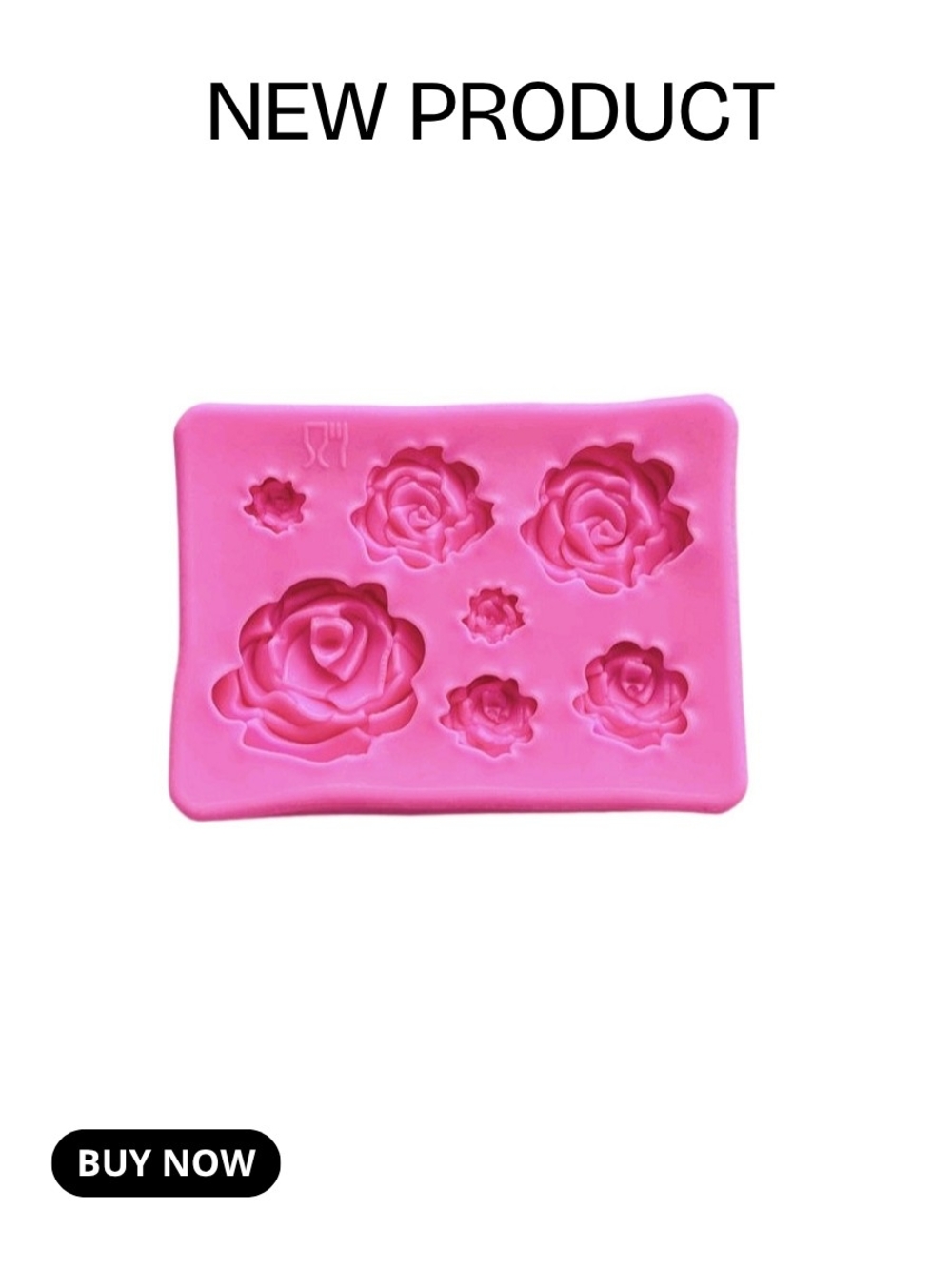 NEW Silicone Mold 7 Sizes of Roses